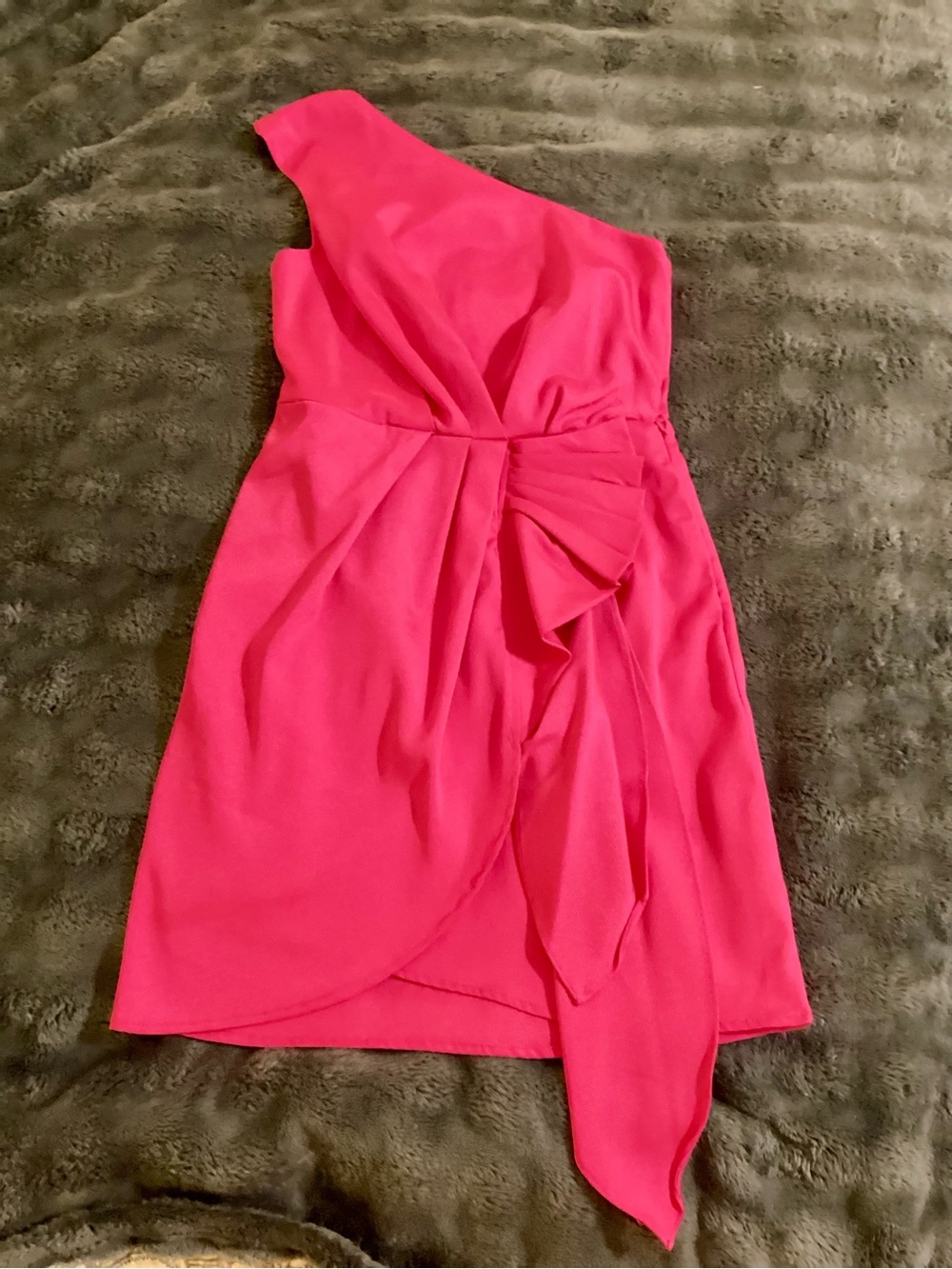 Gianni Bini One-Shoulder Pink Cocktail Dress - Preppygirl - countryclub